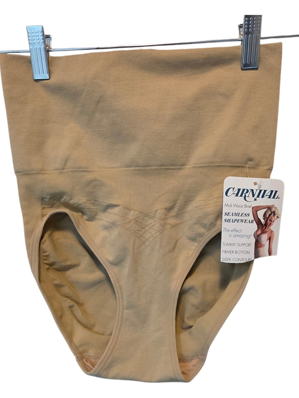New Carnival Mid-Waist Seamless Shapewear Brief — XL